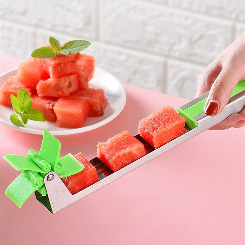 Watermelon Cutter Windmill Shape Slicer Stainless Steel Power