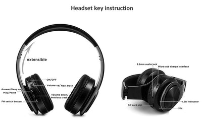 Foldable Sport Microphone headset Handfree MP3 player - Loona Empire